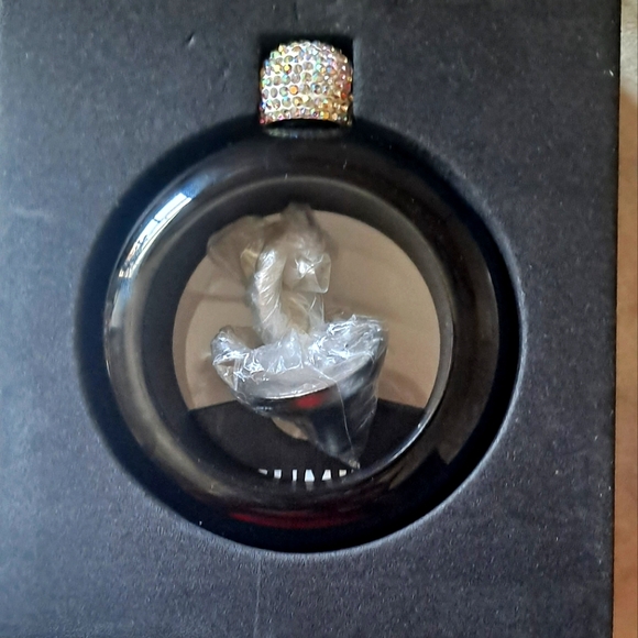 Bracelet Bangle Flask Funnel Set w/ Rhinestone Top - 3.5oz  - Like New - Picture 1 of 3